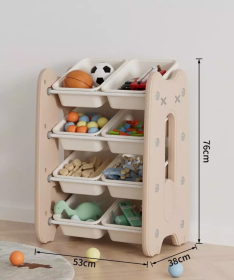 Feelkids sistem za odlaganje igračaka Mačka S 53x38x76cm svetlo Braon