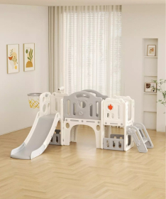 Feelkids dečije igralište Elf 158x215x91cm Sivo Bela