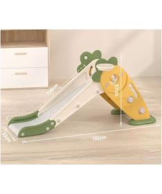 Feelkids dečji tobogan sa košem Šargarepica 133x49x65cm Zeleno Žuta