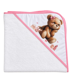 Deksi peškir za bebe sa kapuljačom 75x75cm Meda Plava