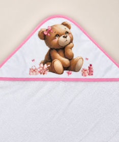 Deksi peškir za bebe sa kapuljačom 75x75cm Meda Plava