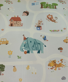JOY sklopiva podloga za bebe 150x180x1cm ABCeda i Slon na stazi