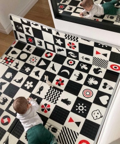 IQ sklopiva podloga za bebe lica Kontrasti i Azbuka 150x180x1 cm