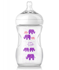 Avent flašica natural 260 ml Deco Elephant + GRATIS flašica natural 60 ml SCF628/699