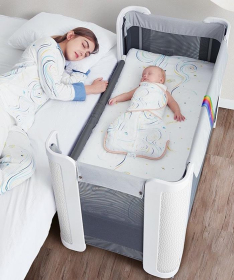 Bebebus Wish+ prenosivi krevetac za bebe sa dva nivoa White
