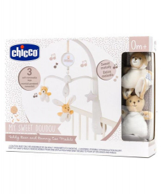 Chicco Muzička vrteška za krevetac Moj slatki Teddy Bear&Bunny Dou Dou