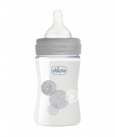 Chicco WB Staklena flašica za bebe 150ml - Siva