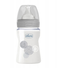 Chicco WB Staklena flašica za bebe 150ml - Siva