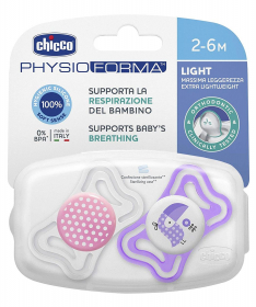 Chicco laža za devojčice PhysioForma Light silikon 2-6m - Roze