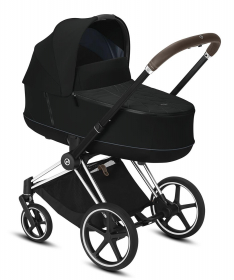 Cybex Priam Chrome&Brown kolica za bebe sa Lux Carrycot nosiljkom - Deep Black_1