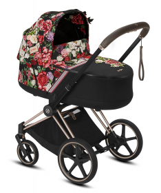 Cybex Priam RoseGold kolica za bebe sa nosiljkom Spring Blossom Dark