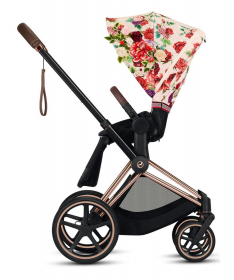 Cybex Priam kolica za bebe Spring Blossom Light&RoseGold + Nosiljka Deep Black