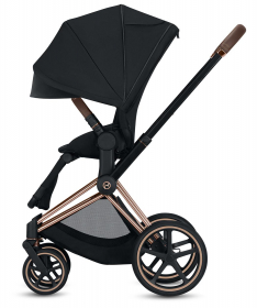 Cybex Priam kolica za bebe + Auto sedište Aton 5 - Deep Black&Chrome&Brown