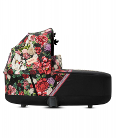 Cybex Priam kolica za bebe + Nosiljka Spring Blossom Dark&Matt Black
