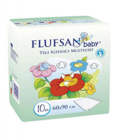 Flufsan nepromočivi podmetač za bebe 60x90 cm - 10 kom