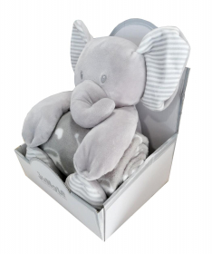 Jungle ćebe za bebe sa plišanom igračkom Slonče - 31000187