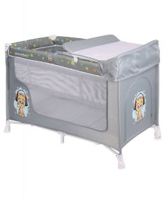 Lorelli Bertoni Prenosivi Krevetac sa dva nivoa San Remo Grey Cute Kitten 2108