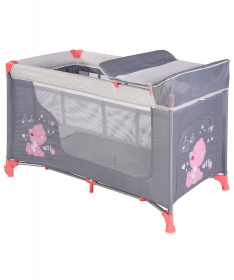 Lorelli Bertoni Prenosivi Krevetac za Bebe Moonlight 2 Nivoa Pink&Grey My Baby 2019