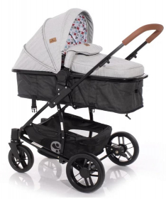 Lorelli Bertoni S-500 kolica za bebe 3 u 1 Grey&Black Cross 2020