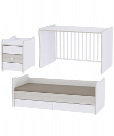 Lorelli Bertoni krevetac za bebe 5 u 1 Maxi Plus White Light Oak_2.jpg