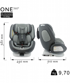 Migo ONE 360' auto sedište za decu 0-36 kg - Grey