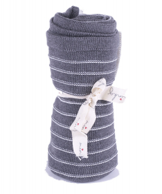 Minky prekrivač za bebe Sivi AW17/46