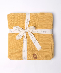 Minky prekrivač za bebe 110x80 cm Žuti - 50009130