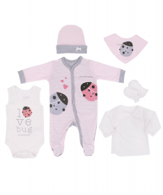 My baby komplet za devojčice 6u1 Bubamara 0-6 meseci
