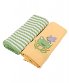 My baby pamučni prekrivač za bebe Žabac 2 komada 77x99 cm - 1724