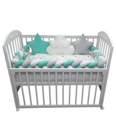 Textil Bambino komplet posteljina za krevetac za bebe Mint - 120x60 cm