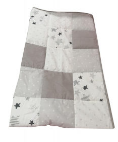 Textil Jorgan za bebe Pačvork 80 X 120 cm - Siva