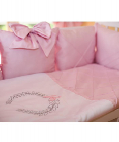 Textil Royal komplet posteljina za krevetac za bebe Roze - 120x60 cm