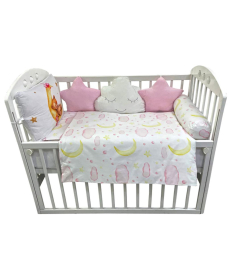 Textil-Sanjalica-komplet-posteljina-za-krevetac-za-bebe-Roze-120x60-cm_3