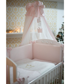 Textil komplet posteljina za krevetac za bebe Lux Roza
