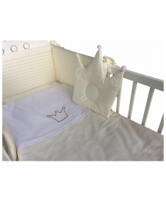 Textil komplet posteljina za krevetac za bebe Lux bež