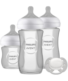 Avent set natural response staklene flasice sa varalicom SCD878/11
