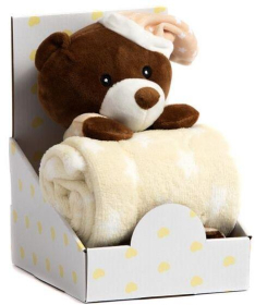 BBO ćebe sa igračkom za bebe Sleeping Bear Beige