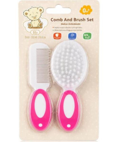 BBO češalj i četka za bebe 0m+ pink 49406P