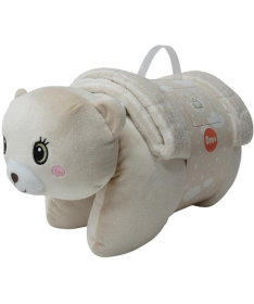 BBO plišana igračka i ćebe za bebe Beige Bear WL-6319S