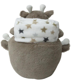 BBO plišana igračka i ćebe za bebe Grey Giraffe