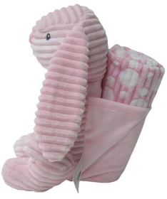 BBO plišana igračka i ćebe za bebe Pink Rabit