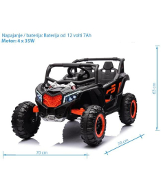 BBO Quad 4x4 Apache na akumulator 12v Nel-901 - Black