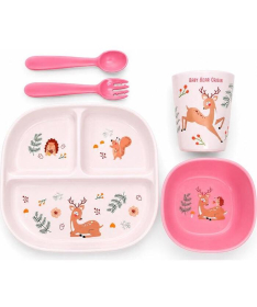 BBO set za hranjenje bebe Pink Deer 45358PD