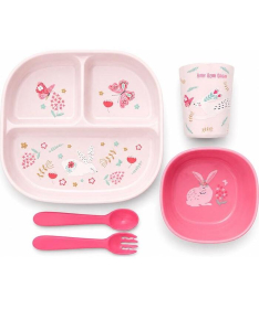 BBO set za hranjenje bebe Pink Rabbit 45358PR