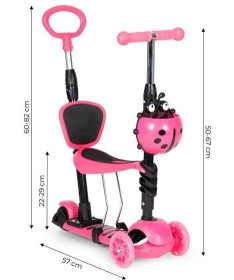 BBO trotinet za decu 5 u 1 Giga - Pink