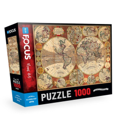 Blue Focus Puzzle za decu 1000 delova Stara mapa sveta - 1038763