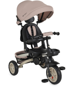 Byox Explorer sklopivi tricikl za decu sa rotirajućim sedištem do 25 kg Beige
