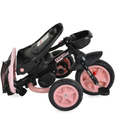 Byox Explorer sklopivi tricikl za decu sa rotirajućim sedištem do 25 kg Pink