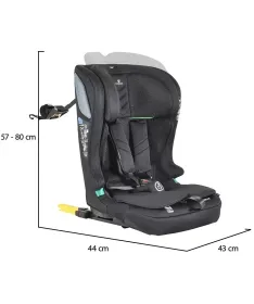 Cangaroo iDrive Isofix auto sedište za decu 76-150cm Black