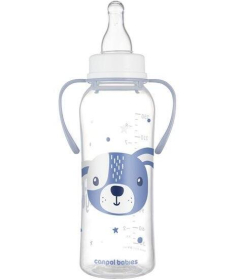 Canpol Babies flašica za bebe sa ručkama Cute Animals 250 ml Blue - 11/845